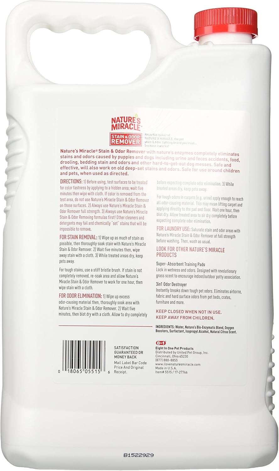 Nature's Miracle Pet Stain and Odor Remover, 1-1/2-Gallon