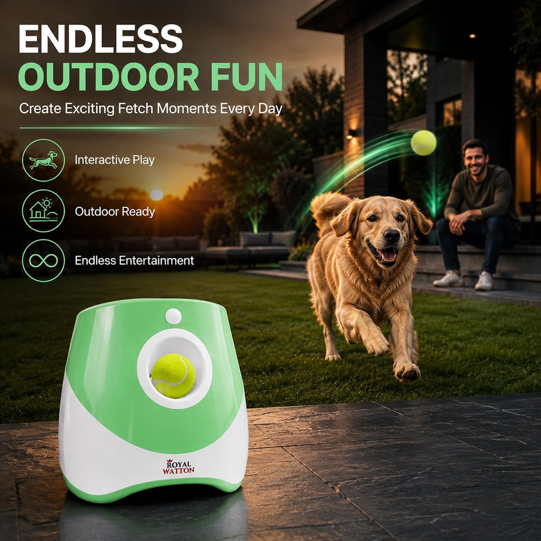 Automatic Dog Ball Launcher for Dogs with 10 Balls
