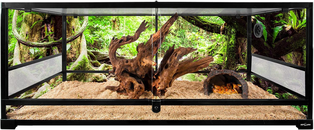 REPTI ZOO Reptile Tempered Glass Extra-Long Terrarium Habitats 48" x