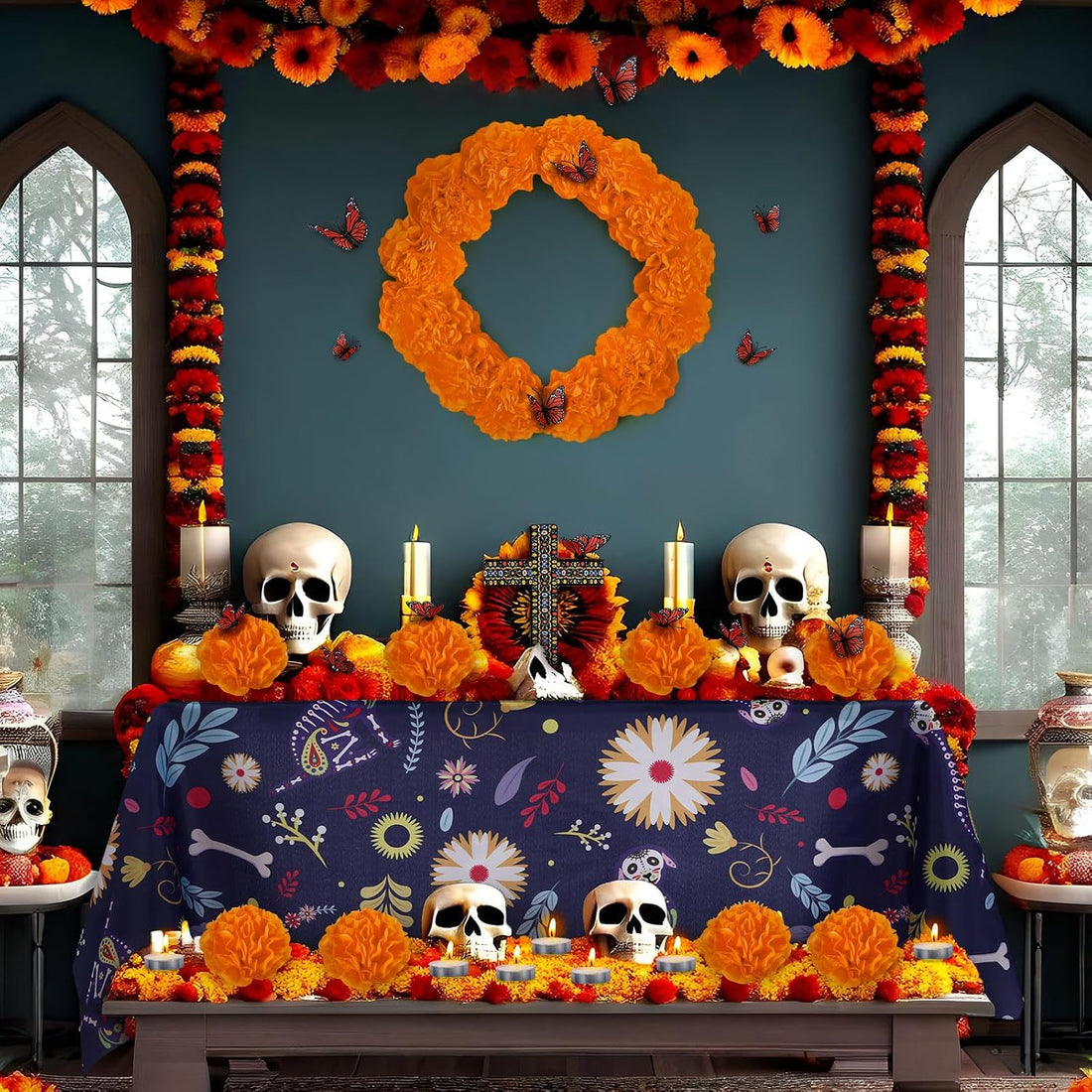 54 Pcs Pet Altar Dia De Los Muertos Dog Memorial Ofrenda Altar Set