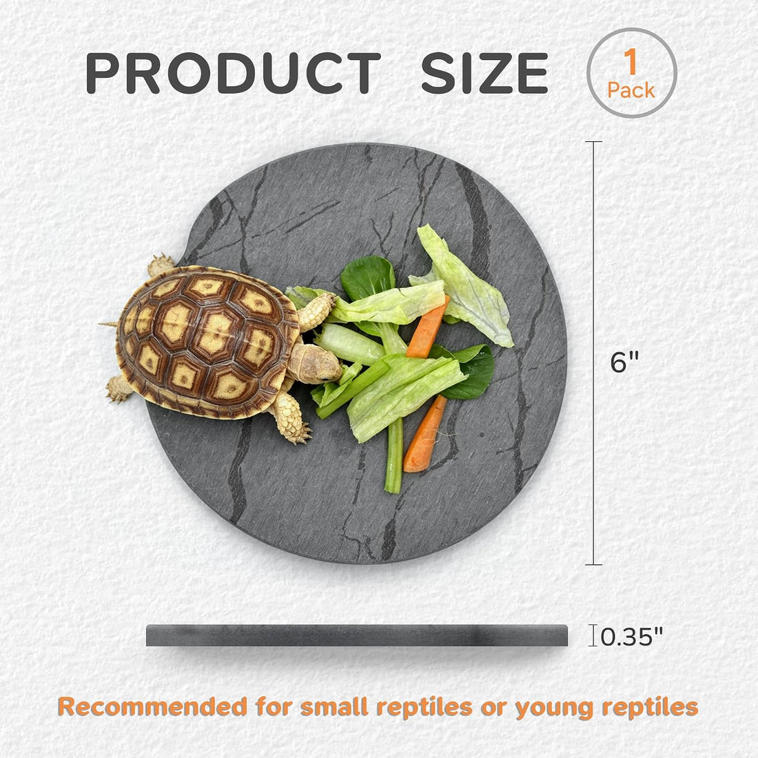 Reptile Basking Platform, 6''x6'' Basking Rocks for Bearded Dragons