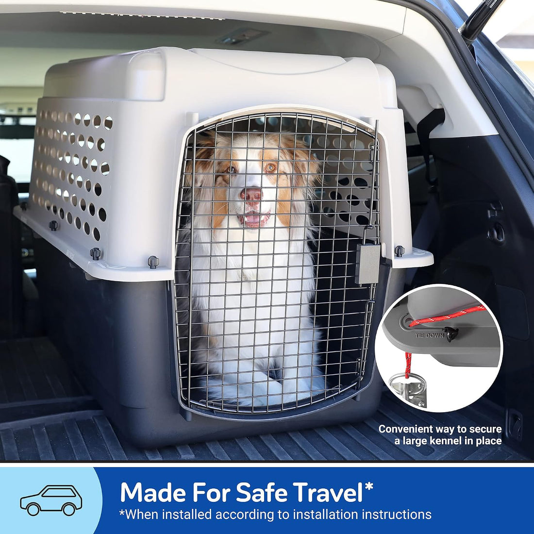Petmate Vari Kennel (32") and Kennel Travel Kit for Pets