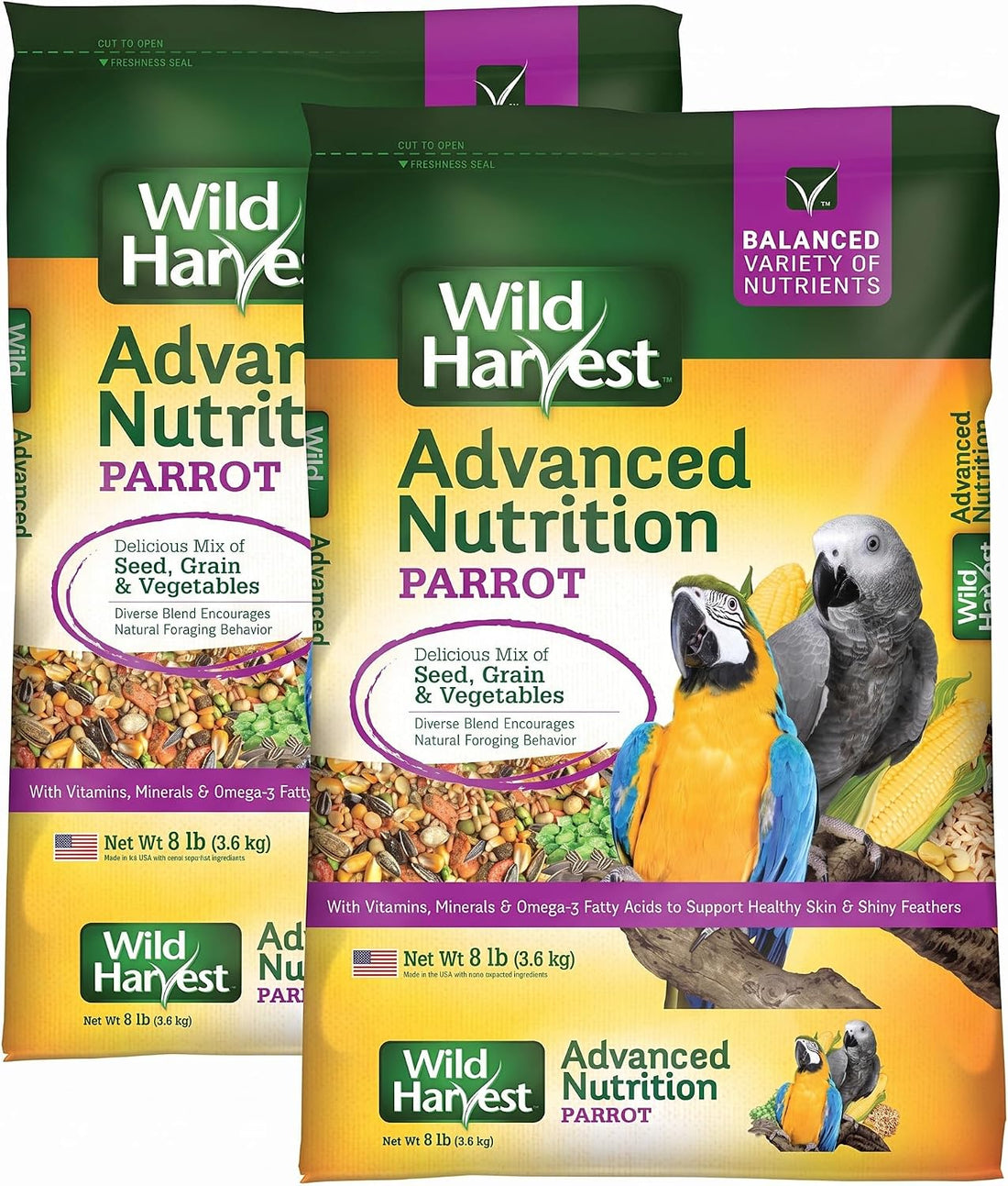 Wild Harvest Advanced Nutrition Parrot Food, 8 lbs