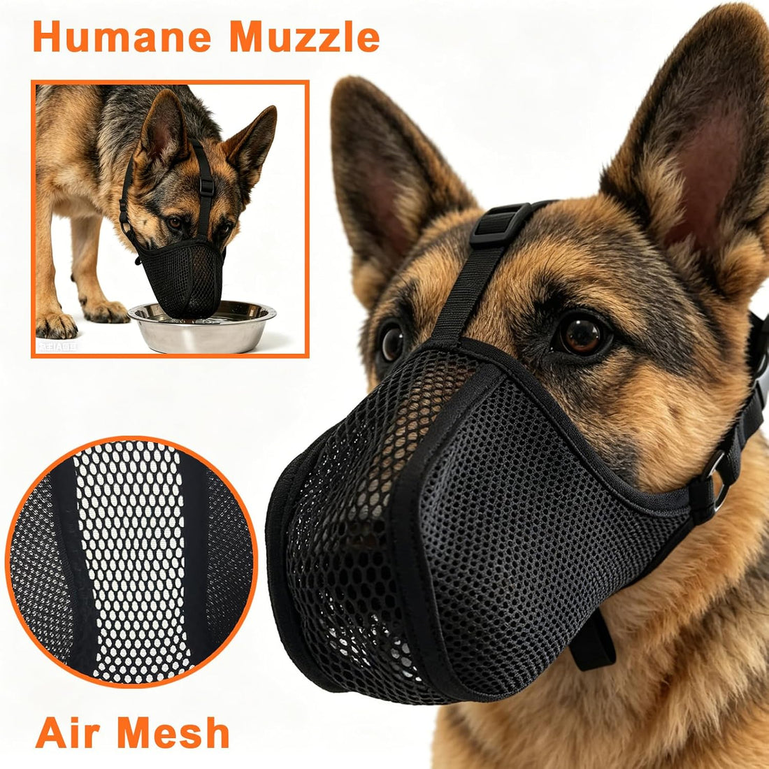 Dog Muzzle for Large Medium Small Sized Dogs Soft Mesh Muzzles