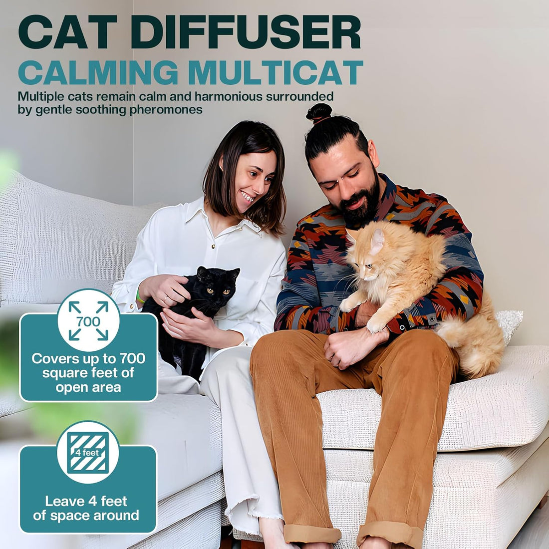 Cat Calming Diffuser 6 in 1 Multicat Calming Pheromones Diffusers