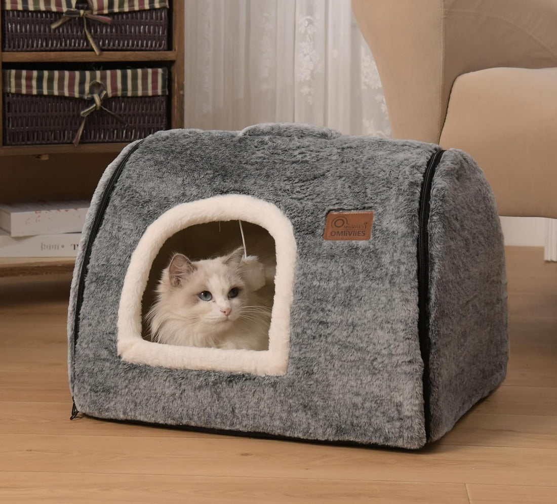 cat Bed cave-cat beds for Indoor Cats,Soft and Comfortable Cute cat