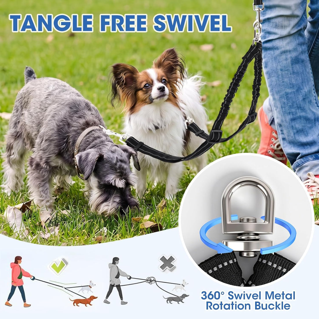 Uxisae Double Dog Leash