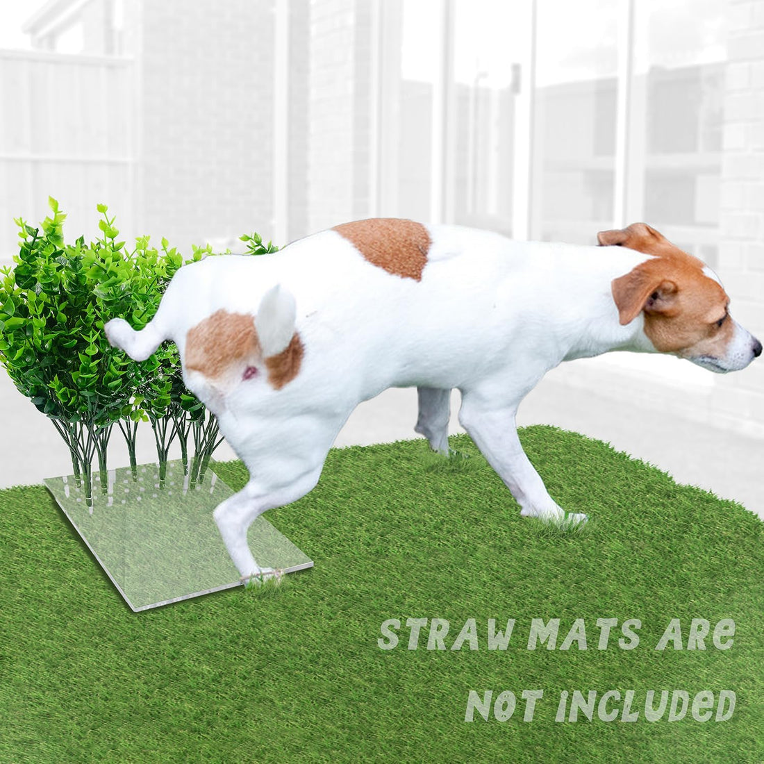 8Pcs Fake Grass Plants Pee Post for Dogs to Pee on