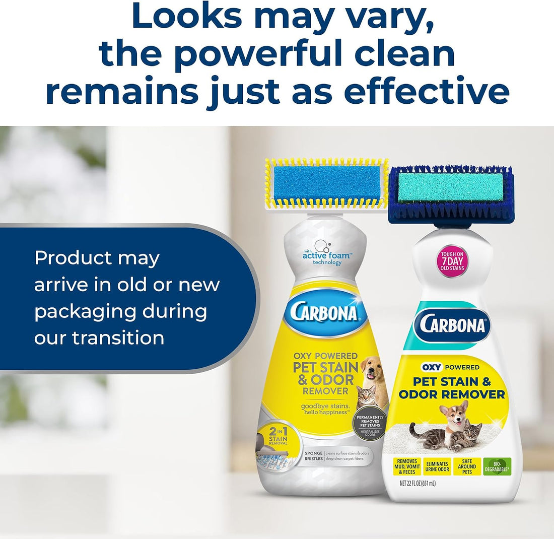 Carbona 2-in-1 Oxy-Powered Pet Stain & Odor Remover, 22 Fl Oz