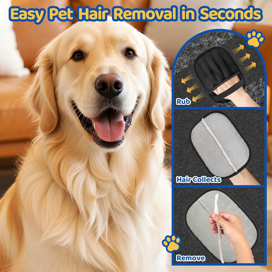 SmartTrends-2 Packs Pet Hair Removal Glove for Dogs & Cats