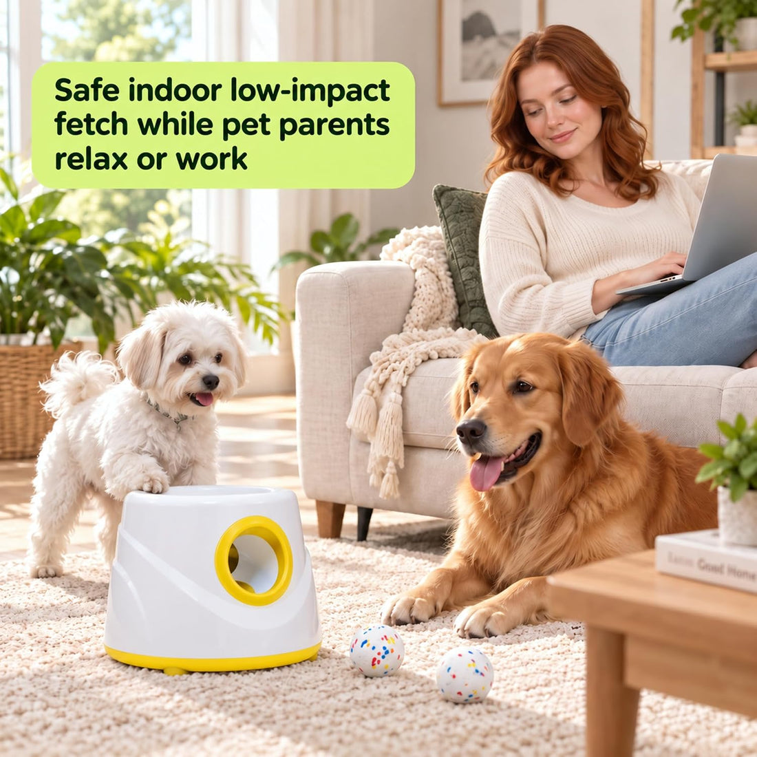 Mloowa Automatic Ball Launcher for Dogs ,The Upgraded Ball Thrower