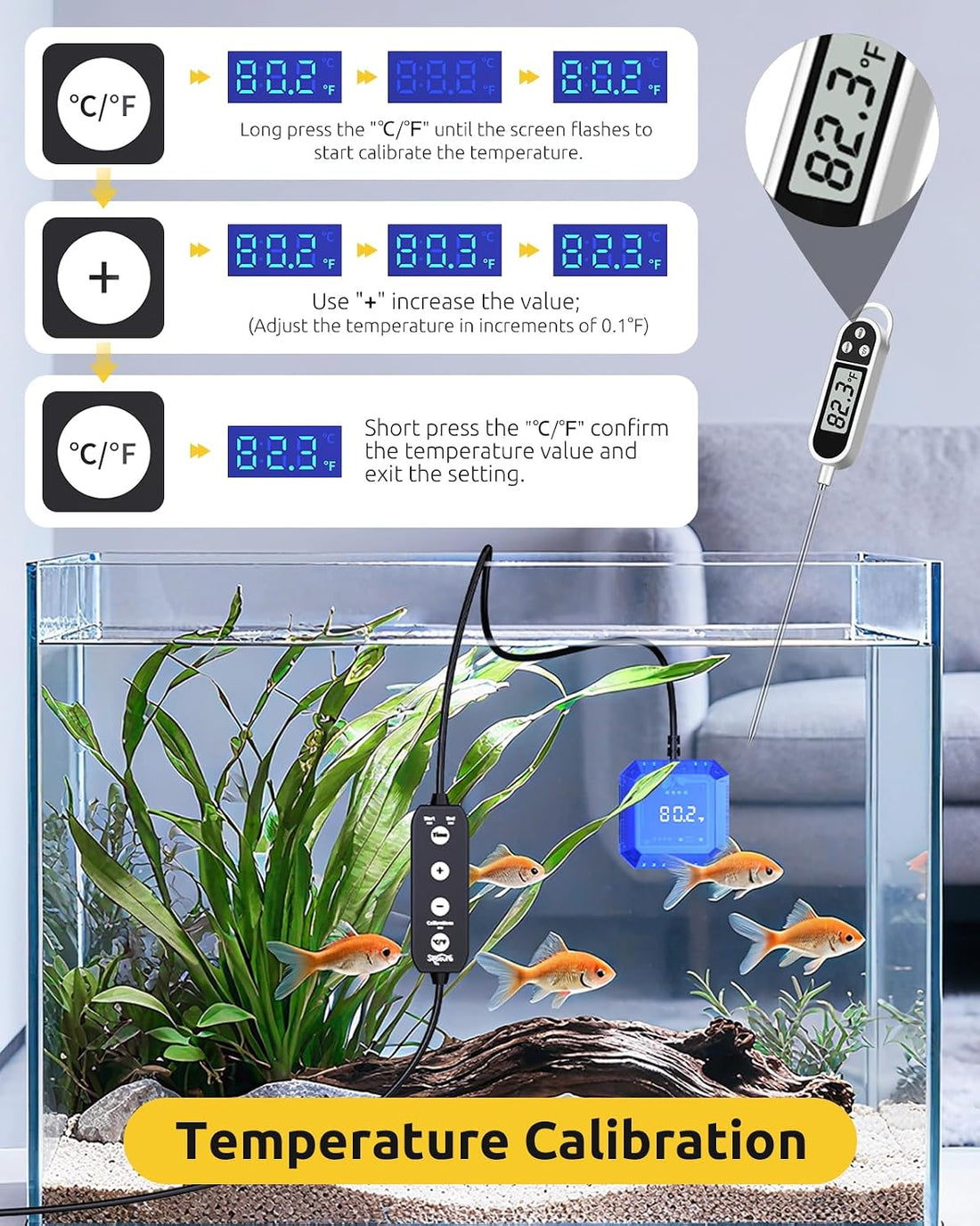 Aquarium Thermometer Submersible