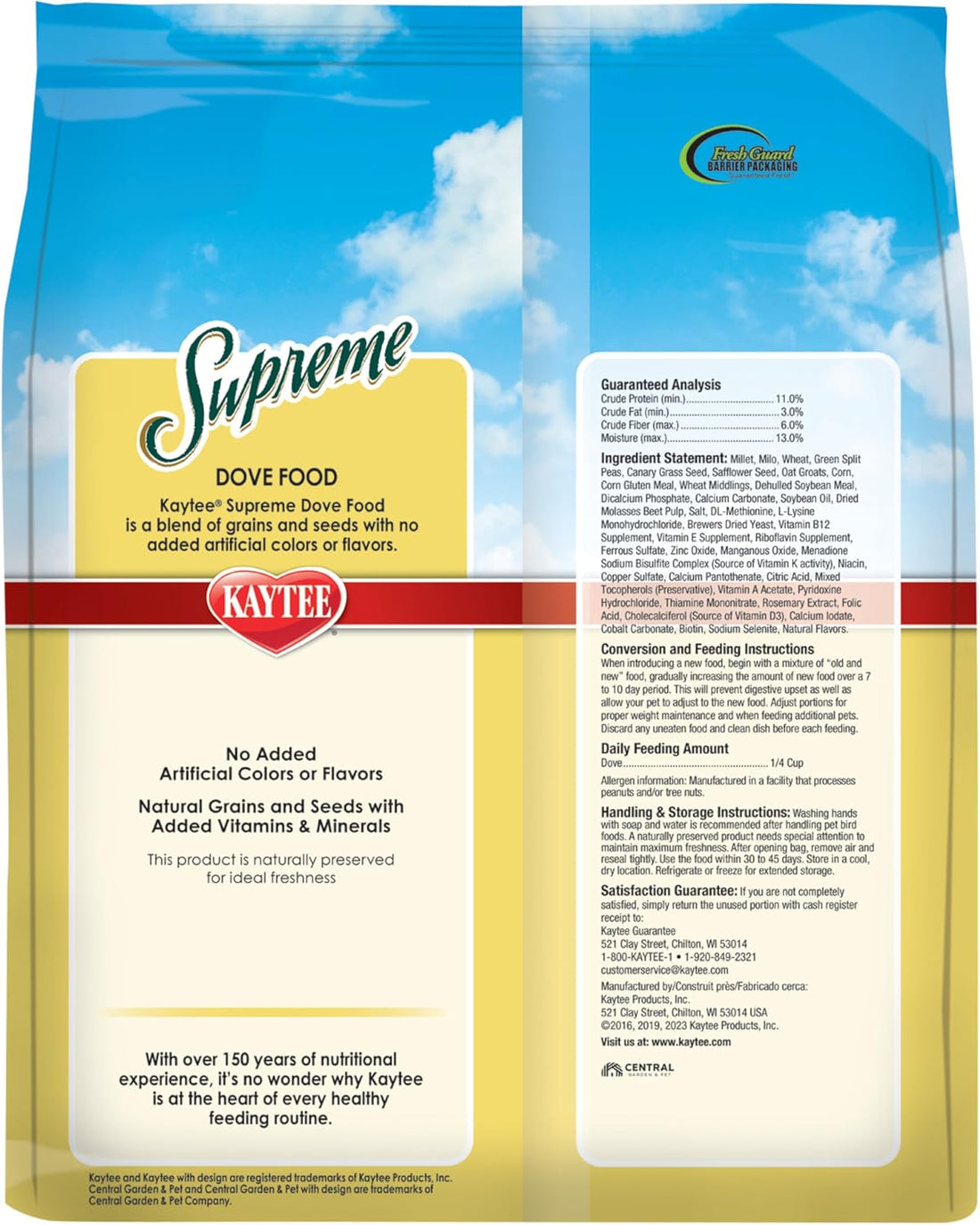 Kaytee Supreme Dove Food, Dove Bird Seed, 5 Pounds