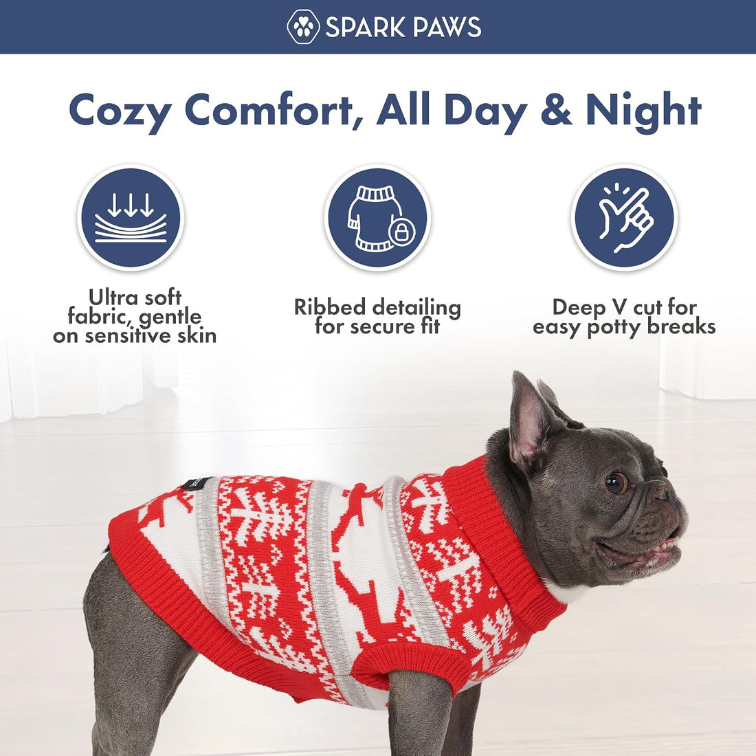 Spark Paws Christmas Dog Sweater