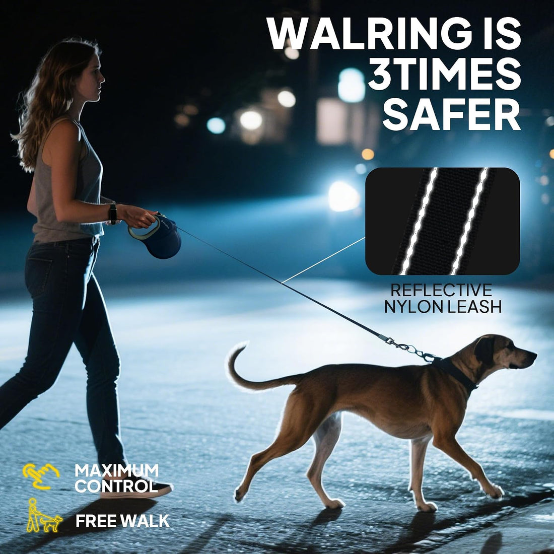 PetiFine Upgraded Retractable Dog Leash 26FT