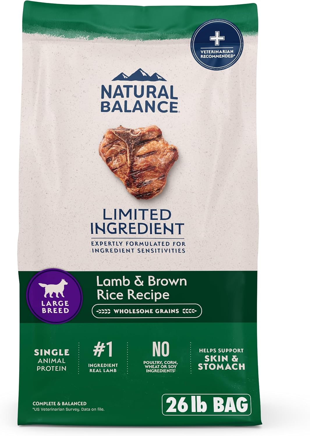 Natural Balance Limited Ingredient, Lamb & Brown Rice, 26 lb