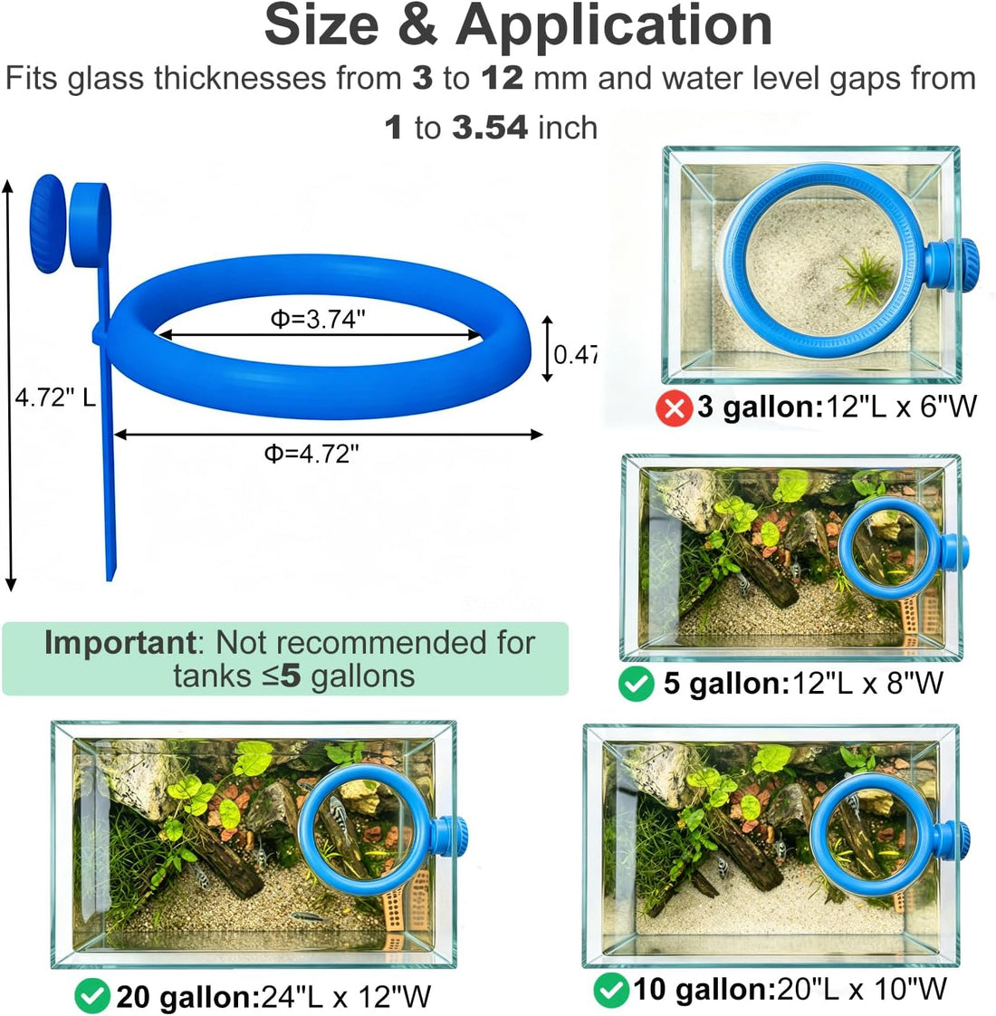 Aquarium Magnetic Fish Feeding Ring Automatic Floating Water Level