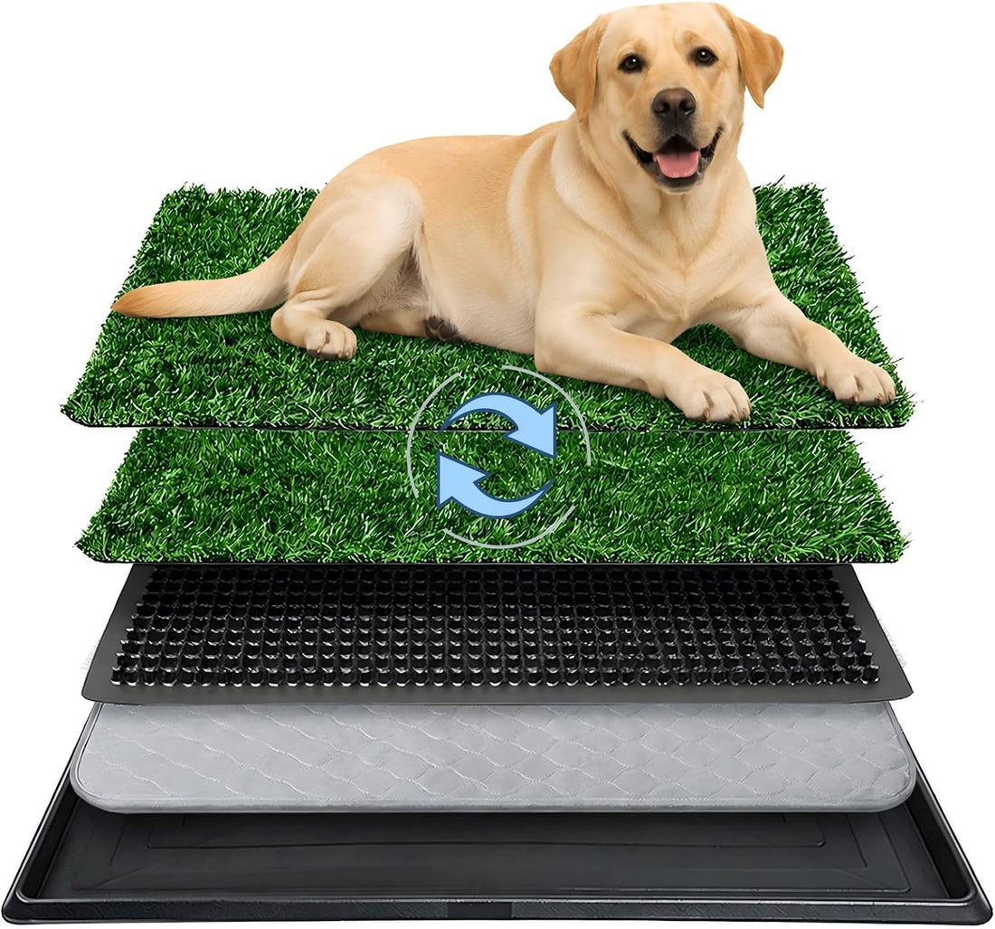 Dog Grass Pad with Tray,23.6"x35" Dog Litter Box,Artificial Turf