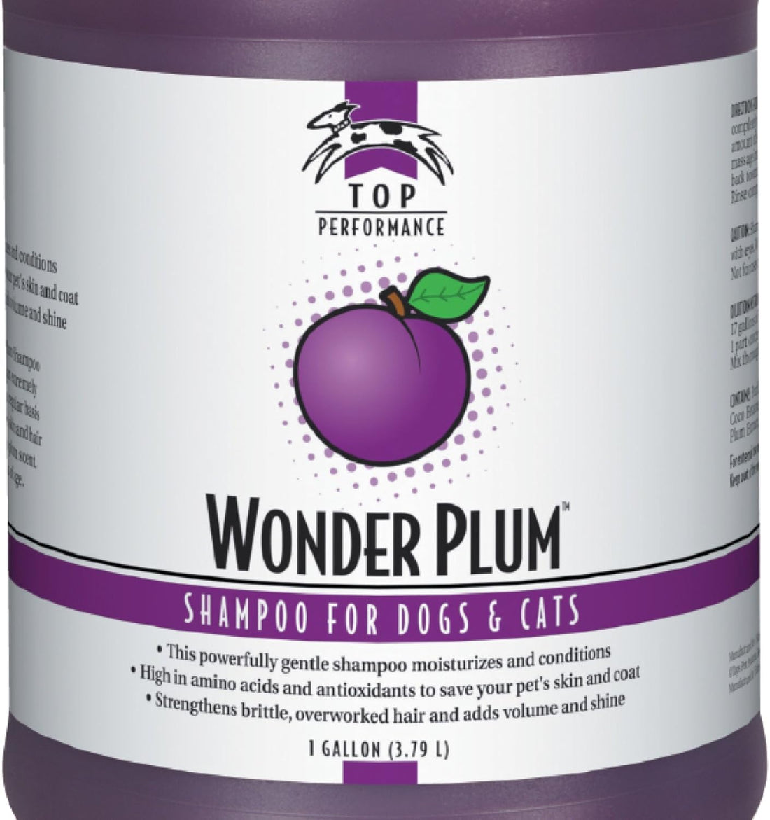 Top Performance Wonder Plum Dog and Cat Shampoo, 1-Gallon