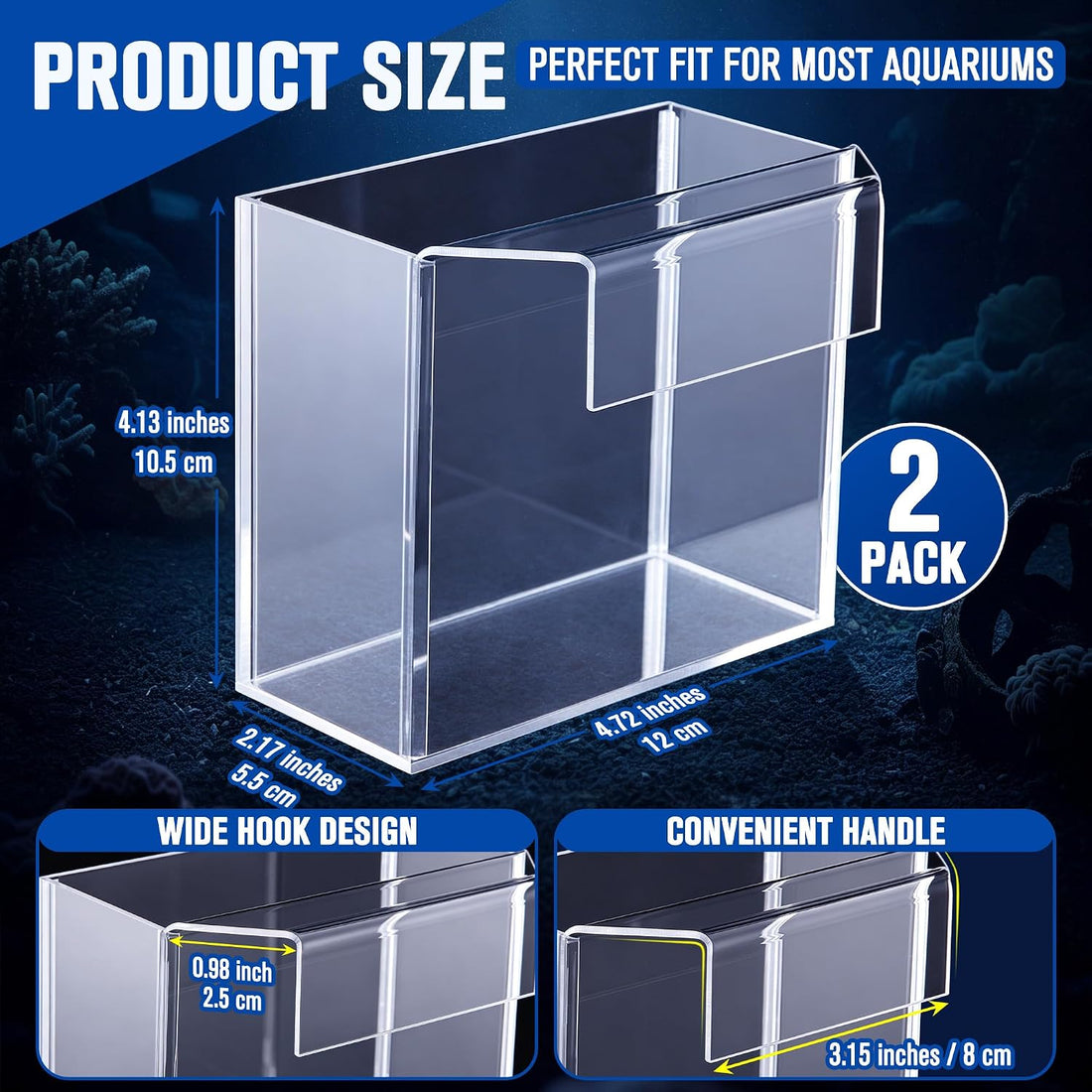 2 Pack Drip Acclimation Container for Fish, Coral & Shrimp