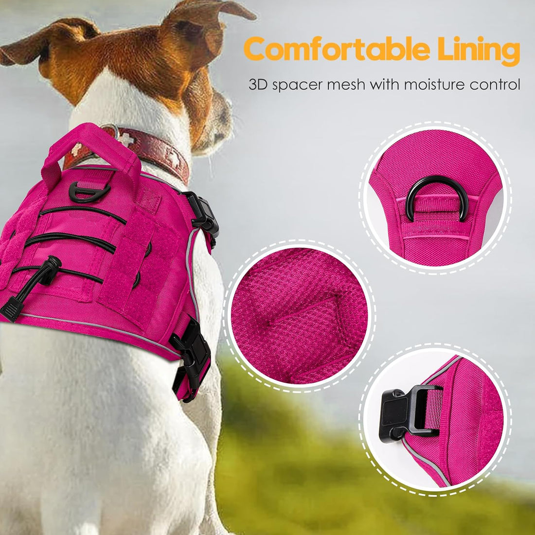Heavy-Duty Tactical Dog Harness for Large Dogs
