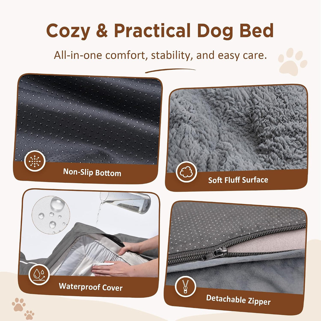 Comfort Expression Orthopedic Dog Bed for Extra Large Dogs 42x30 Inch
