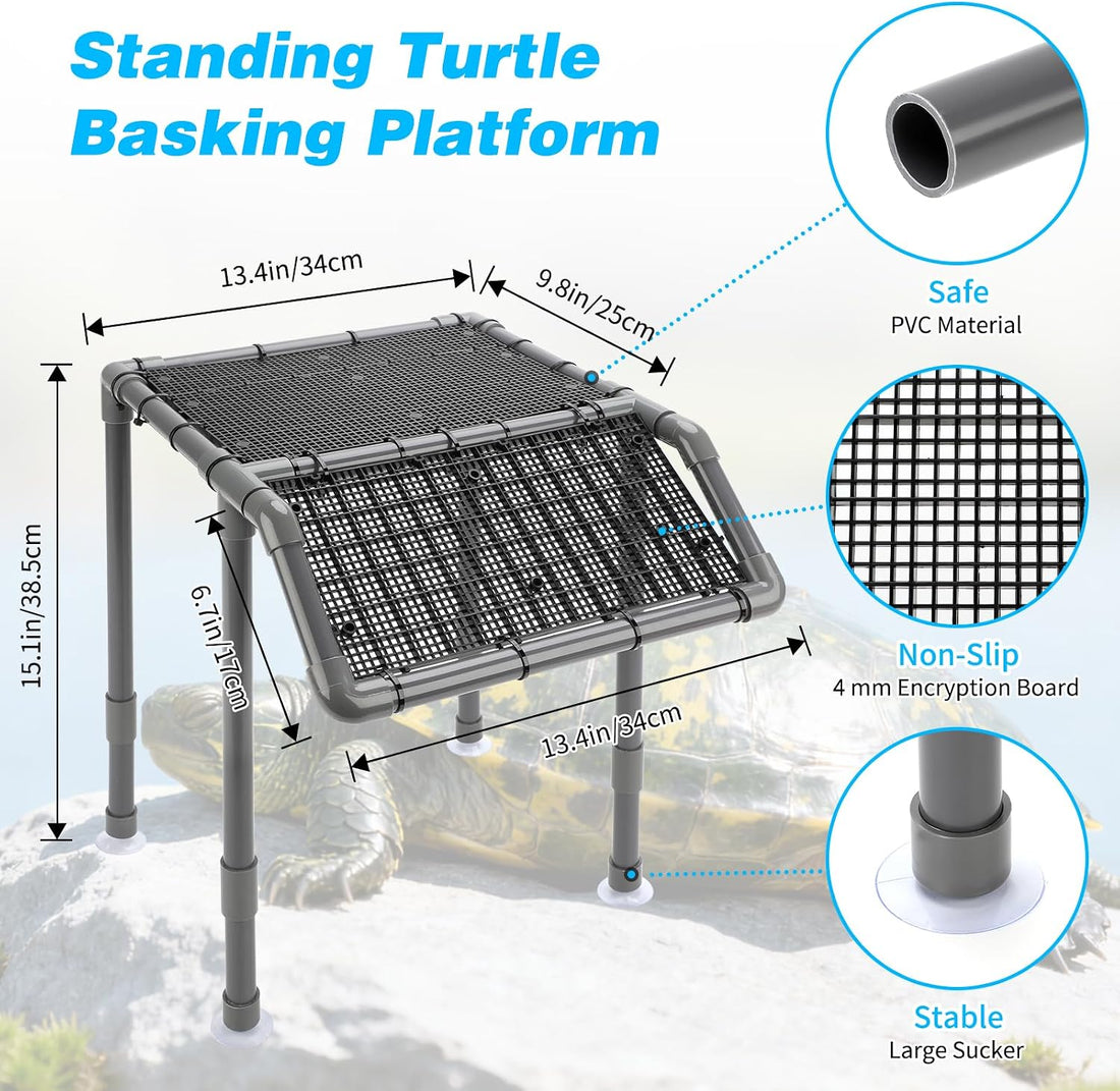 SKARUS Turtle Basking Platform for 40-125 Gallon Aquarium Dock