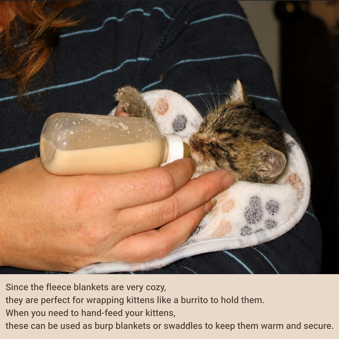 1 Pack 4 Kitten Blankets for Indoor Kittens