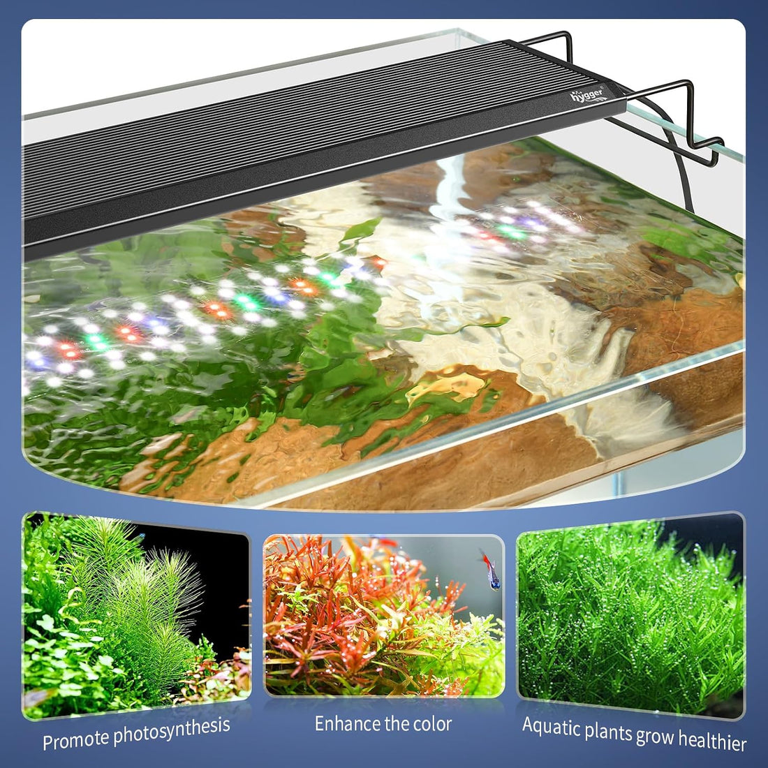 hygger Aquarium Light, 26W Full Spectrum Fish Tank LED Light