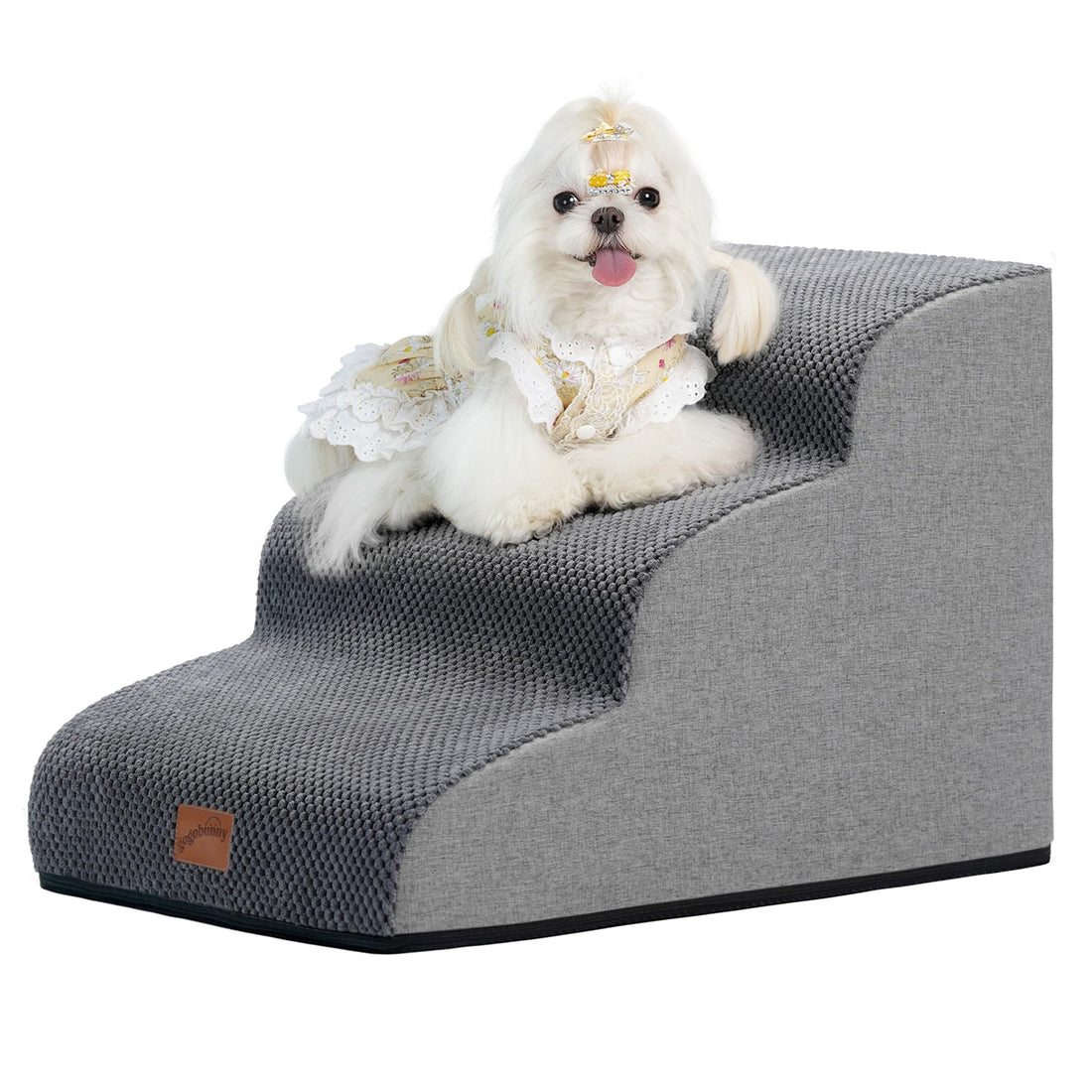 GoGoBunny Ramp Dog Stairs for Couch Sofa and Chair 15.7" H