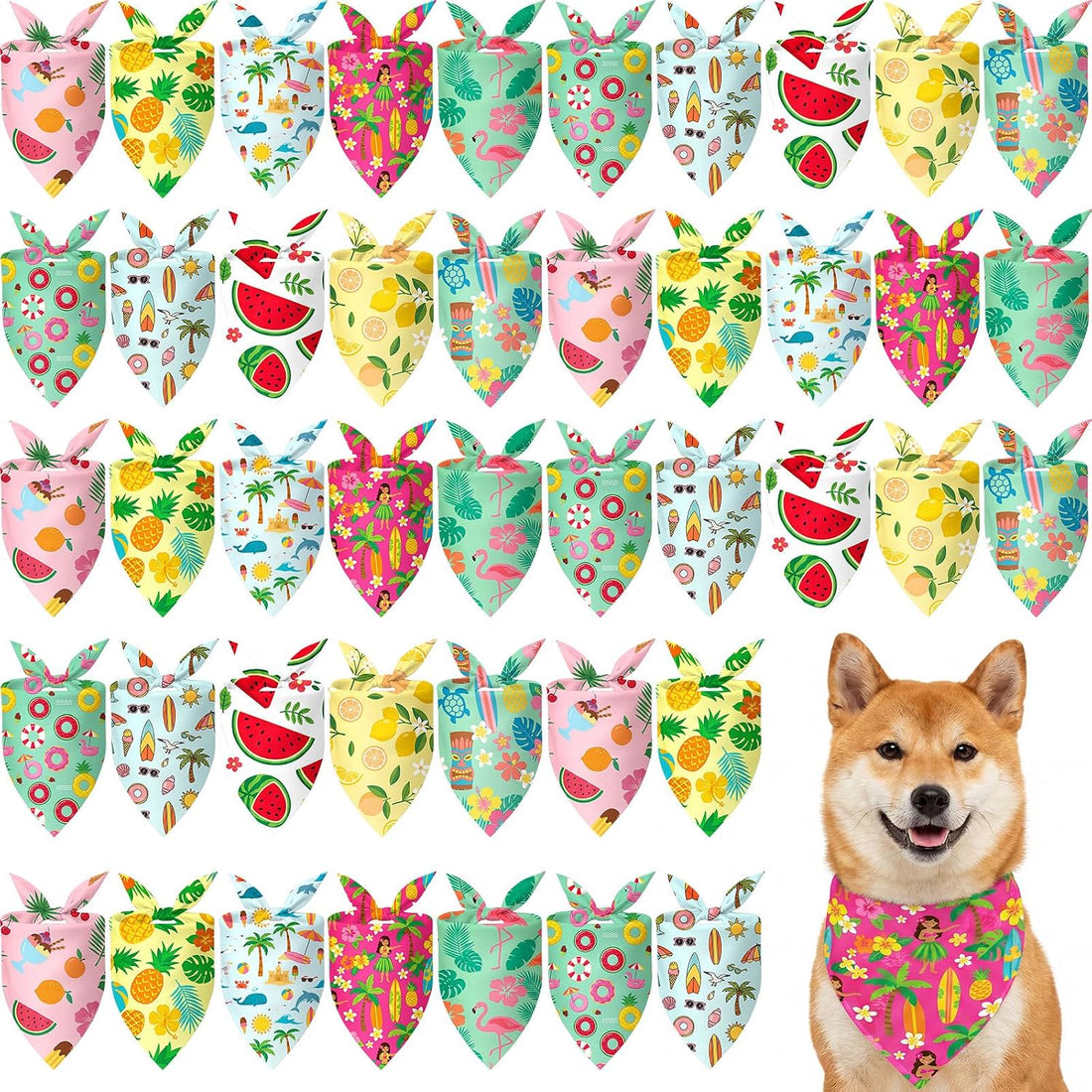 Weewooday 50 Pcs Halloween Dog Bandanas Bulk for Charm Medium Pets