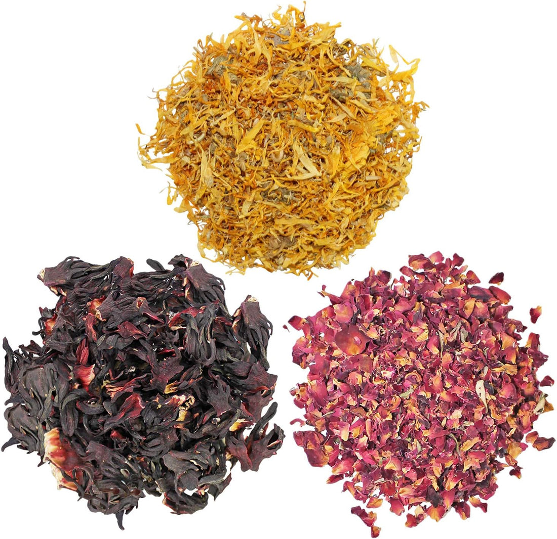 Exotic Nutrition Flower Treat 3 Pack - Healthy Assortment - Hibiscus