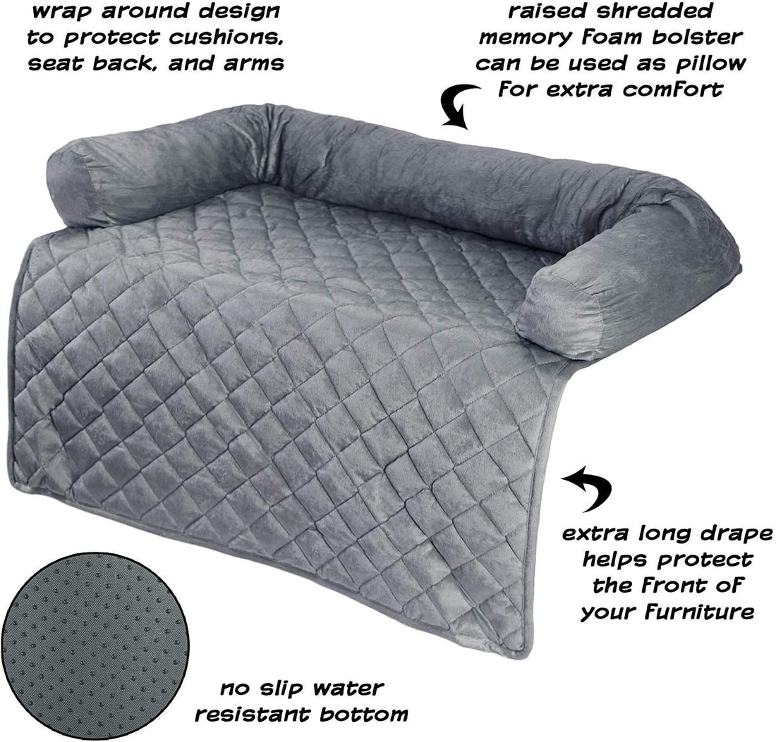 Couch Cover for Dogs - 35x35 Pet Furniture Protector with Memory Foam