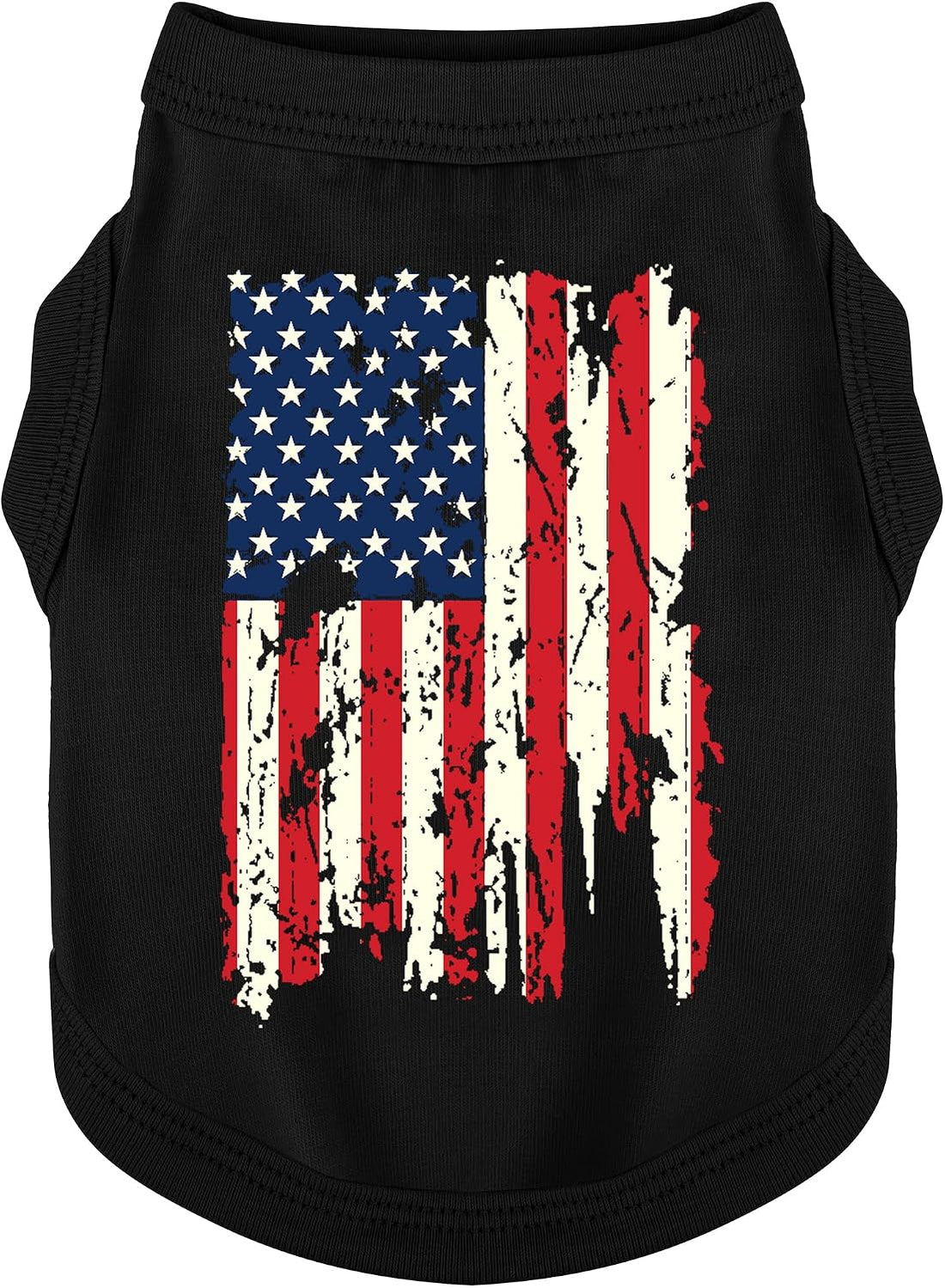 American Battle Damaged Flag Inspired Cotton Dog Shirt,Independence