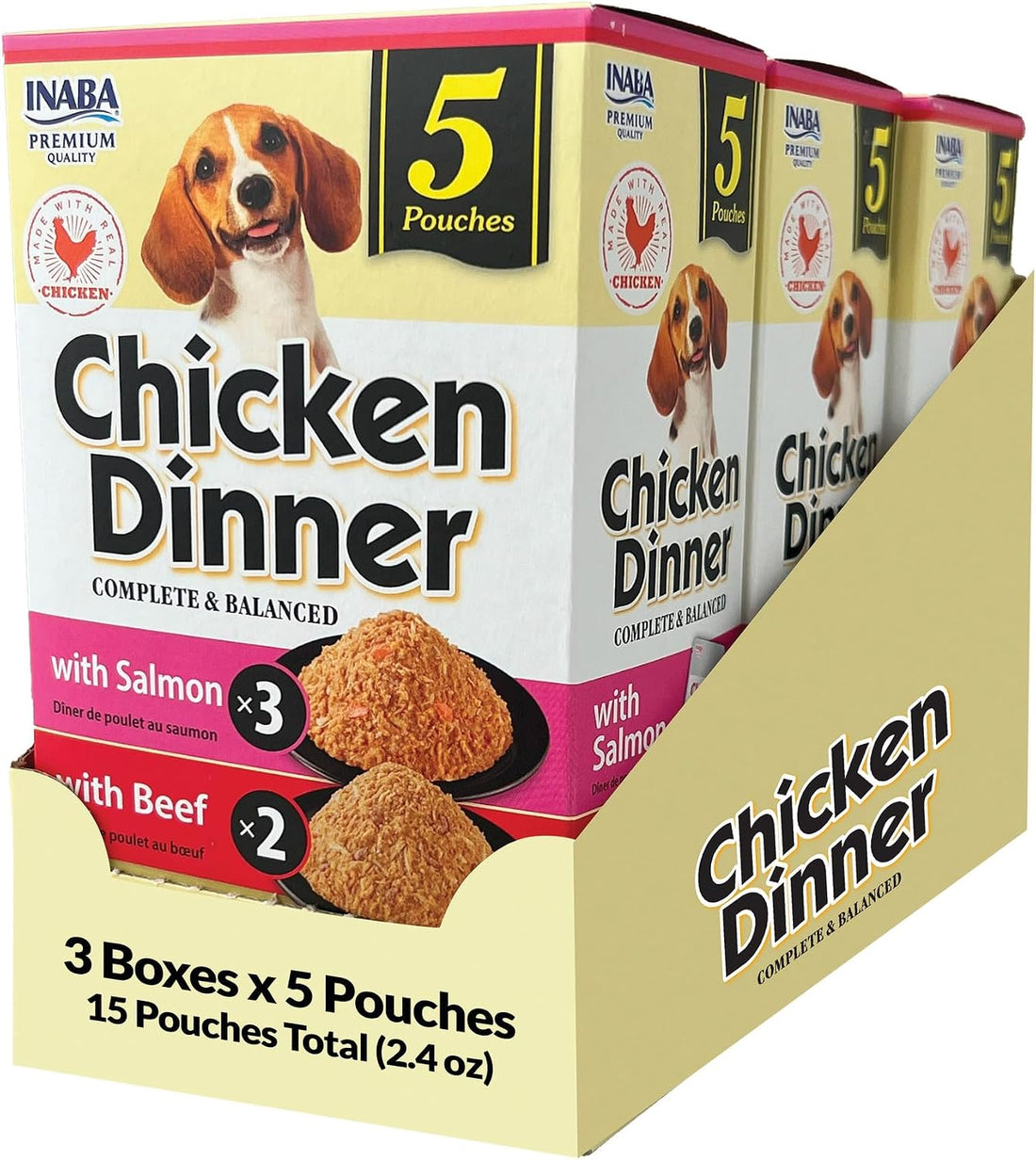INABA Chicken Dinner Wet Dog Food, Pumpkin Sweet Potato Variety, 15ct
