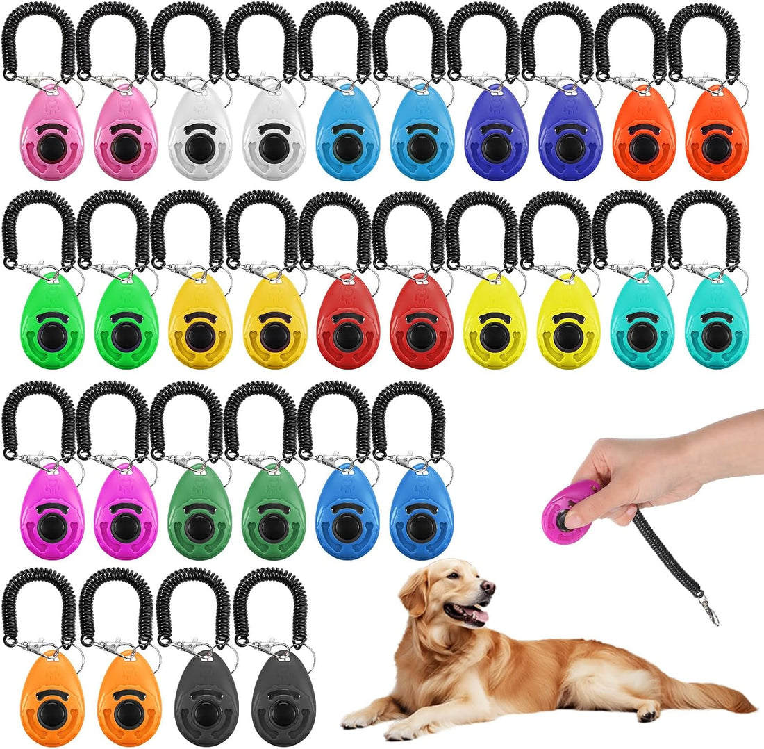 30 Pcs Dog Training Clicker, Pet Behavioral Training Clickers