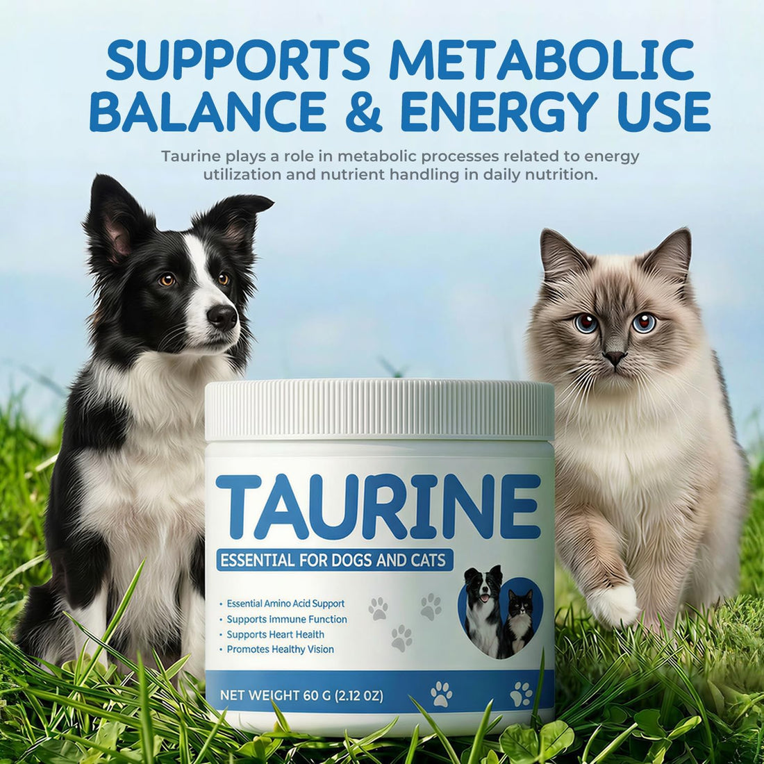 Taurine Powder Supplement for Dogs & Cats