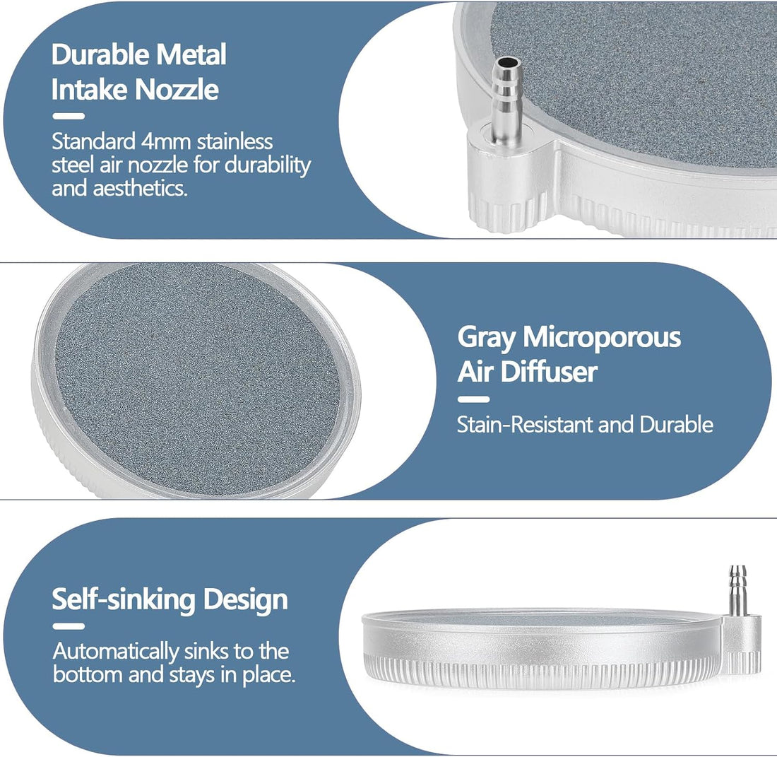 hygger Nano Air Stone for Aquariums, High Dissolved Oxygen Diffuser