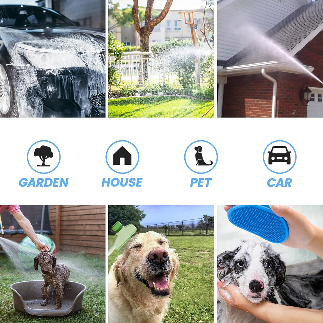 Dog Wash Hose Attachment,Hose Nozzle with Soap Dispenser