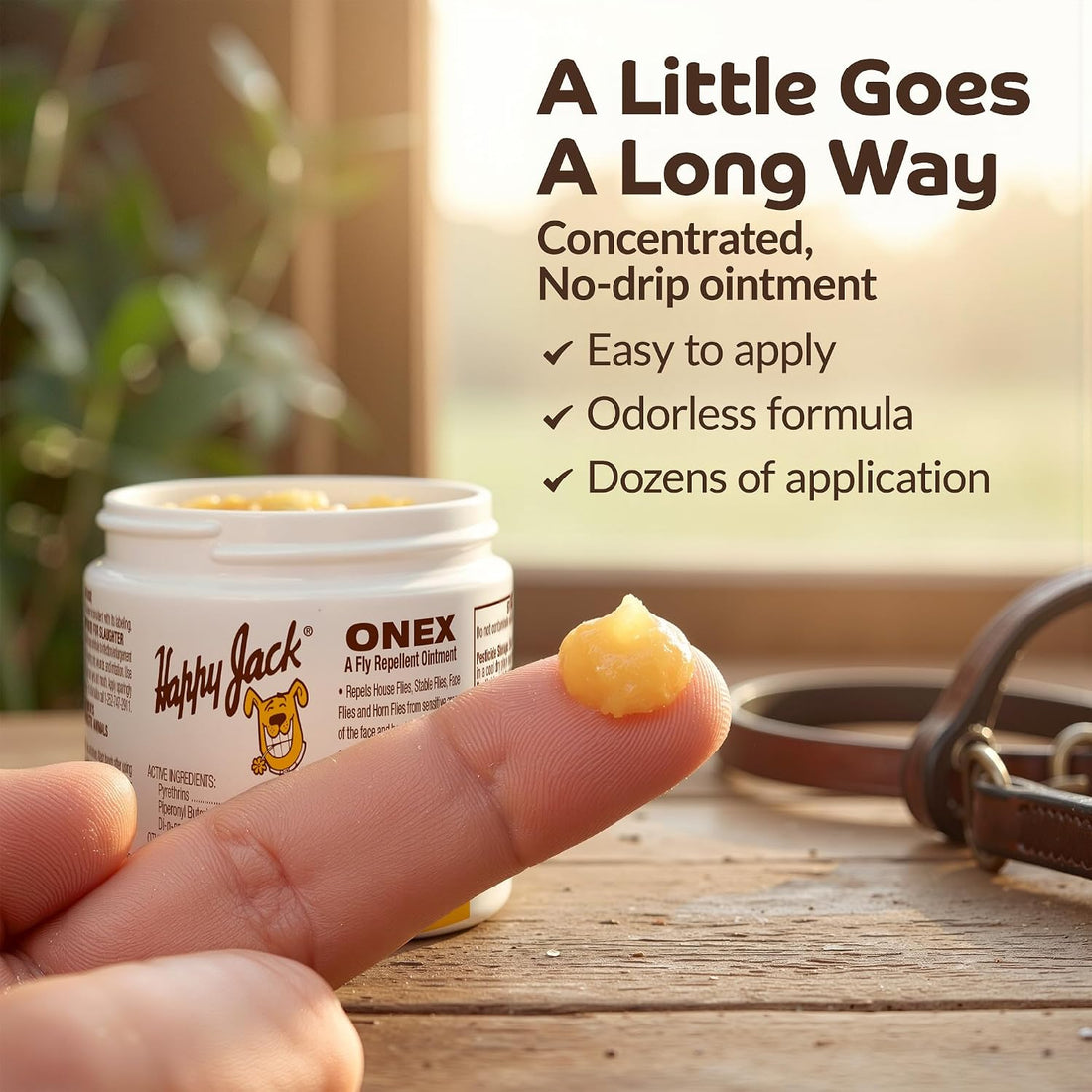 Happy Jack Onex Fly Repellent Ointment, 4 oz