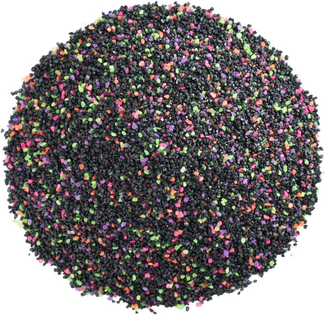 GloFish Aquarium Sand, Black with Fluorescent Accents, 5 lbs