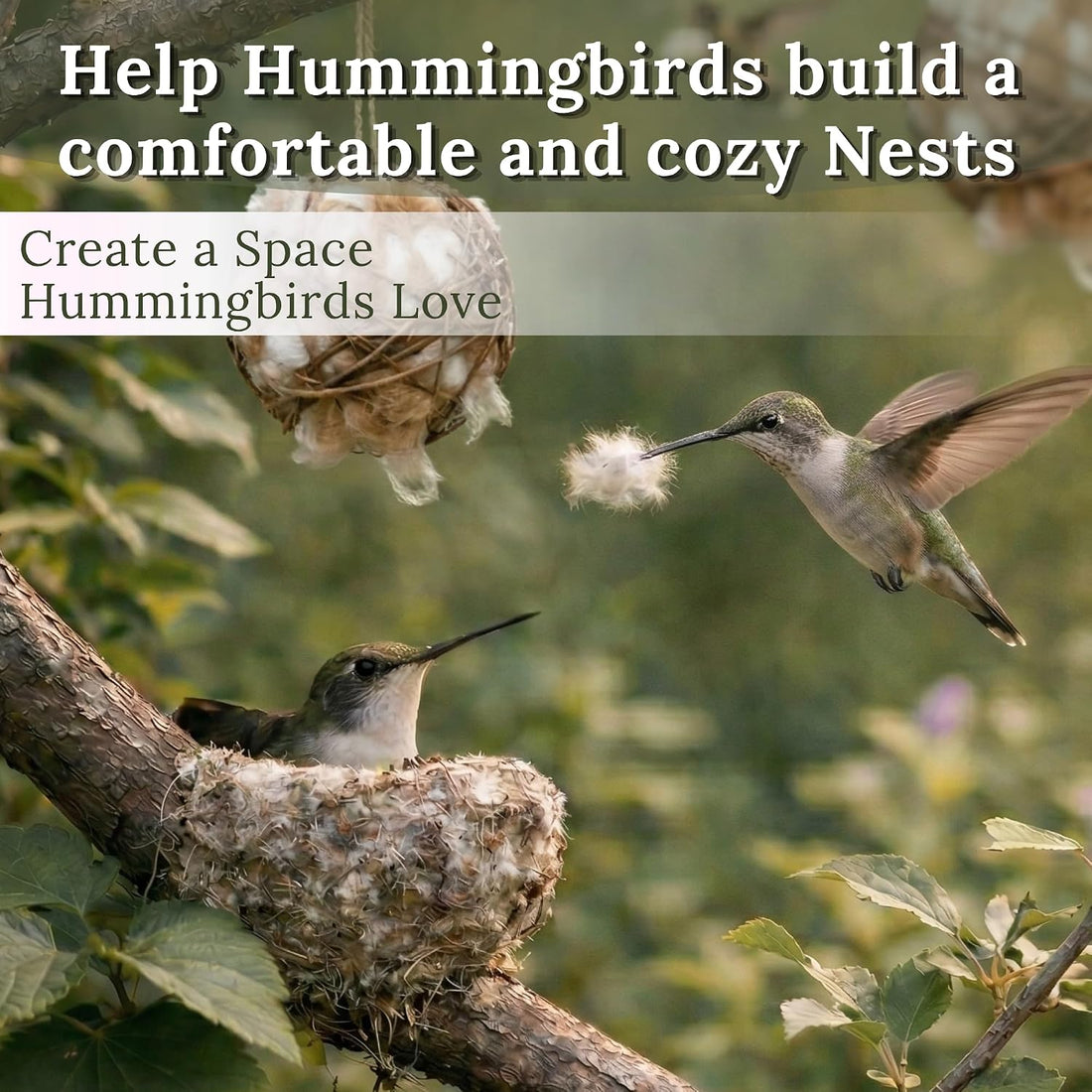 Hummingbird Nesters Bird Nesting Material Holder for Wild Birds