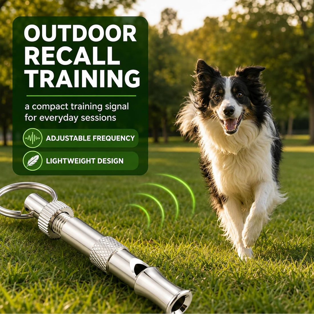 3Pcs Silent Dog Whistle – Adjustable Ultrasonic Recall & Obedience