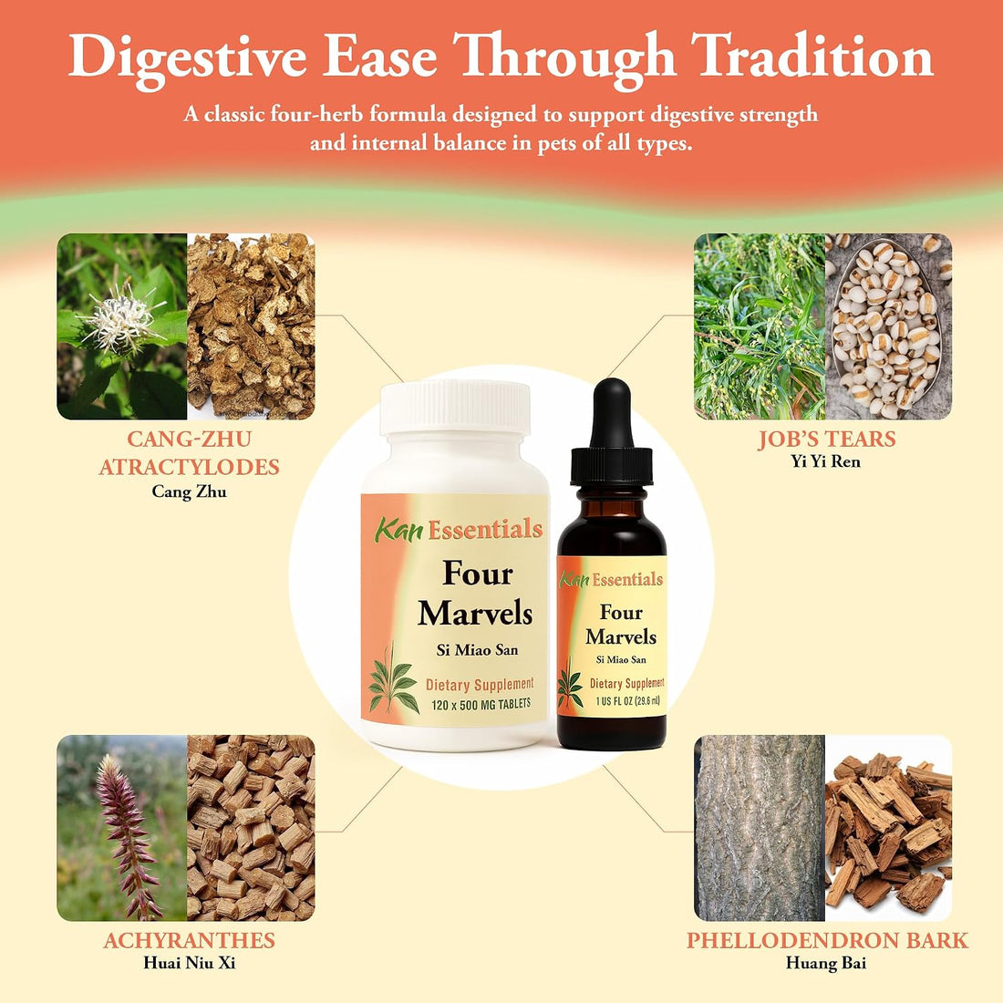 Kan Herbs Four Marvels – Traditional Chinese Herbal Blend for Dogs