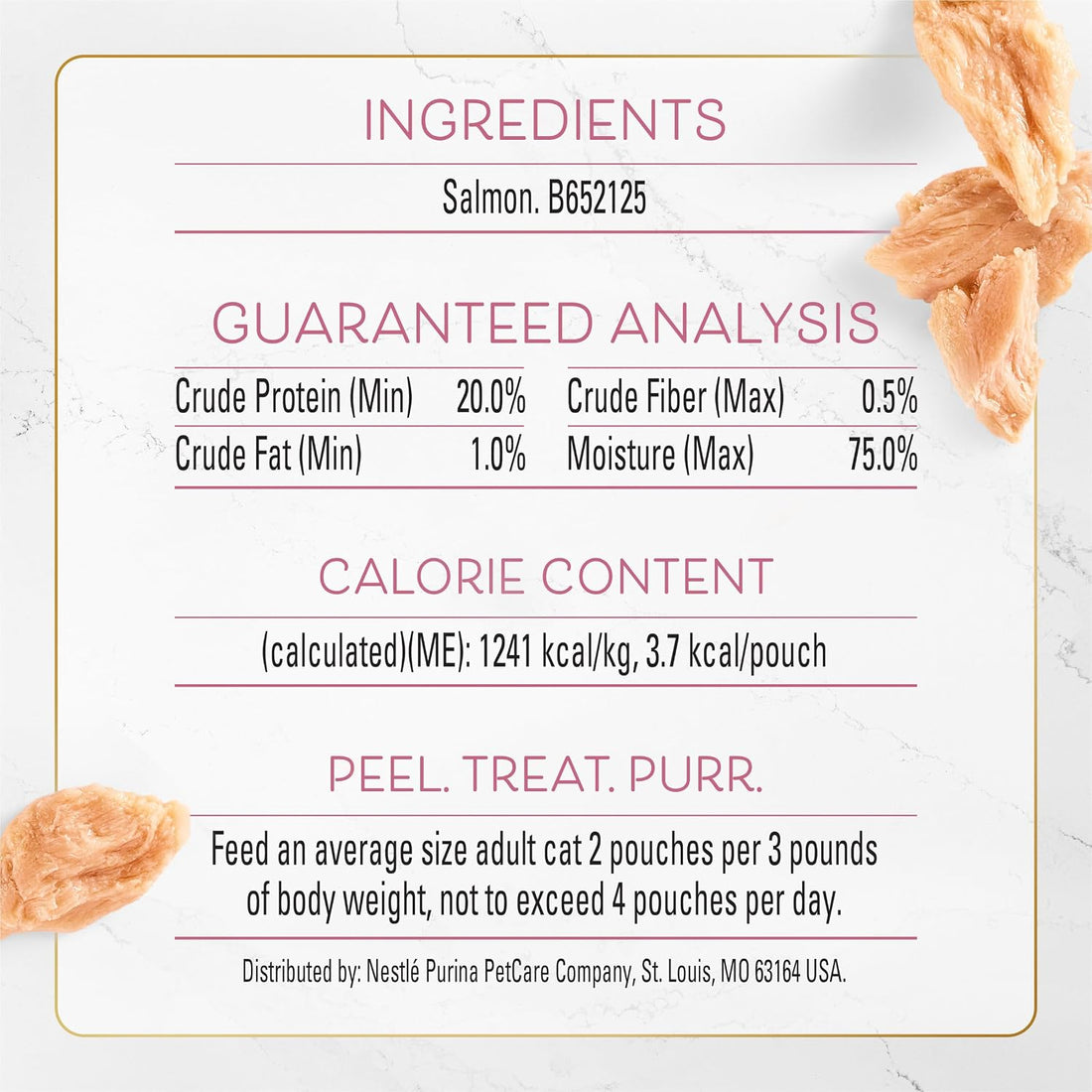 Purina Fancy Feast Purely Hand-Flaked Salmon Cat Treats, Real Fish
