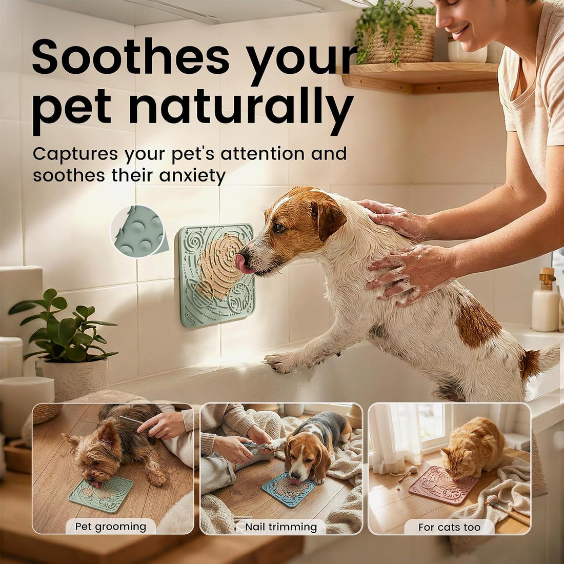 OHMO Lick Mat for Dogs&Cats, Space Pattern, Small, 2pcs