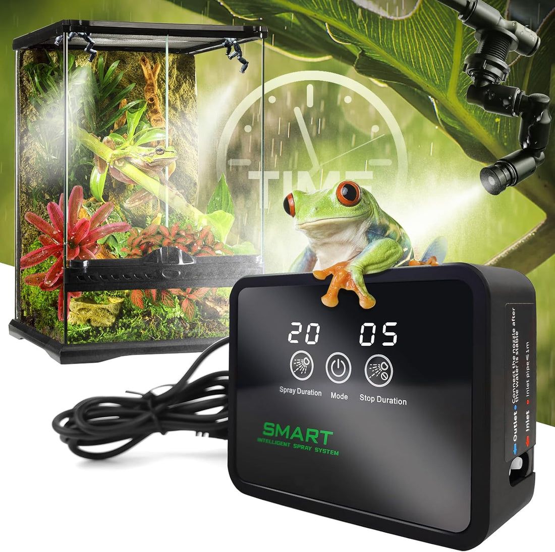 MYGIIKAKA Automatic Reptile Misting System, Reptile Humidifier Fogger