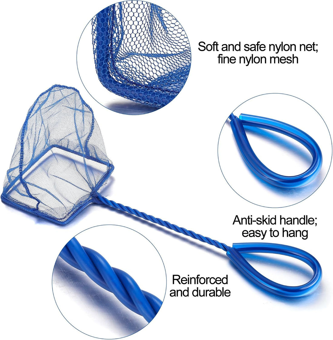 Mogoko 2 Pack Aquarium Net Fish Net Small Net Multi-Size Fine Mesh