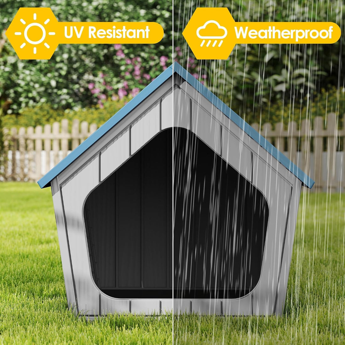 Fancyango Outdoor Indoor Dog House for Small Dogs Dog House