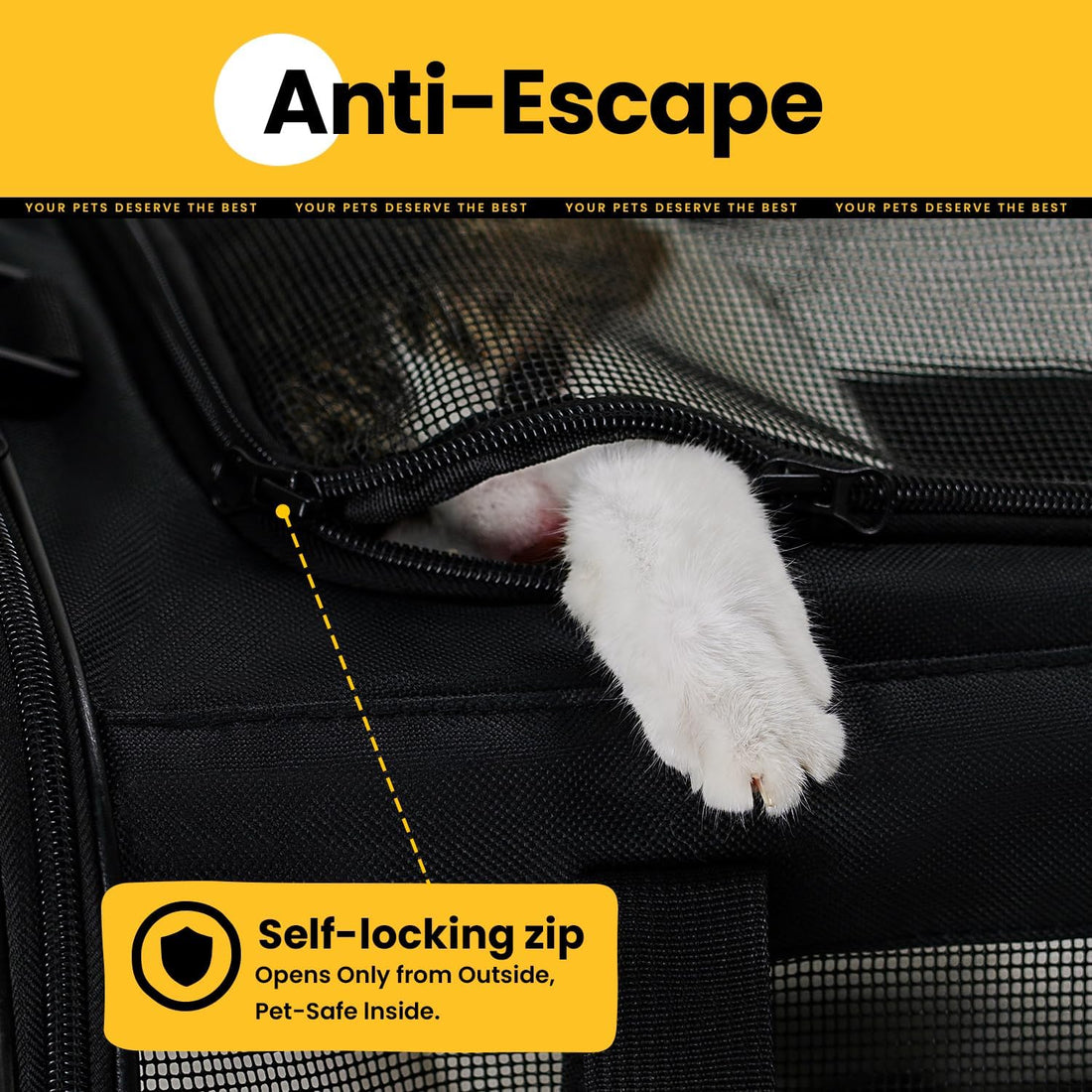 Conlun Cat Carrier Bag,Soft-Sided Pet Carriers for Dogs with 4-Sided
